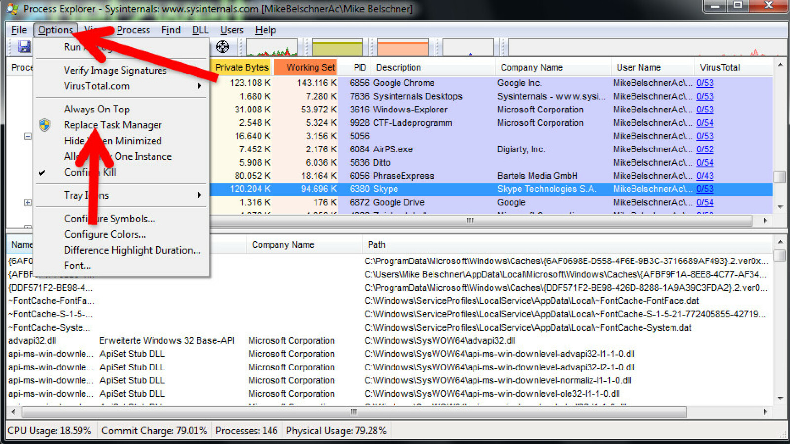 replacing task manager with process explorer in vista... Process Explorer zeigt aktive Prozesse mit vielen Details | NETZWELT