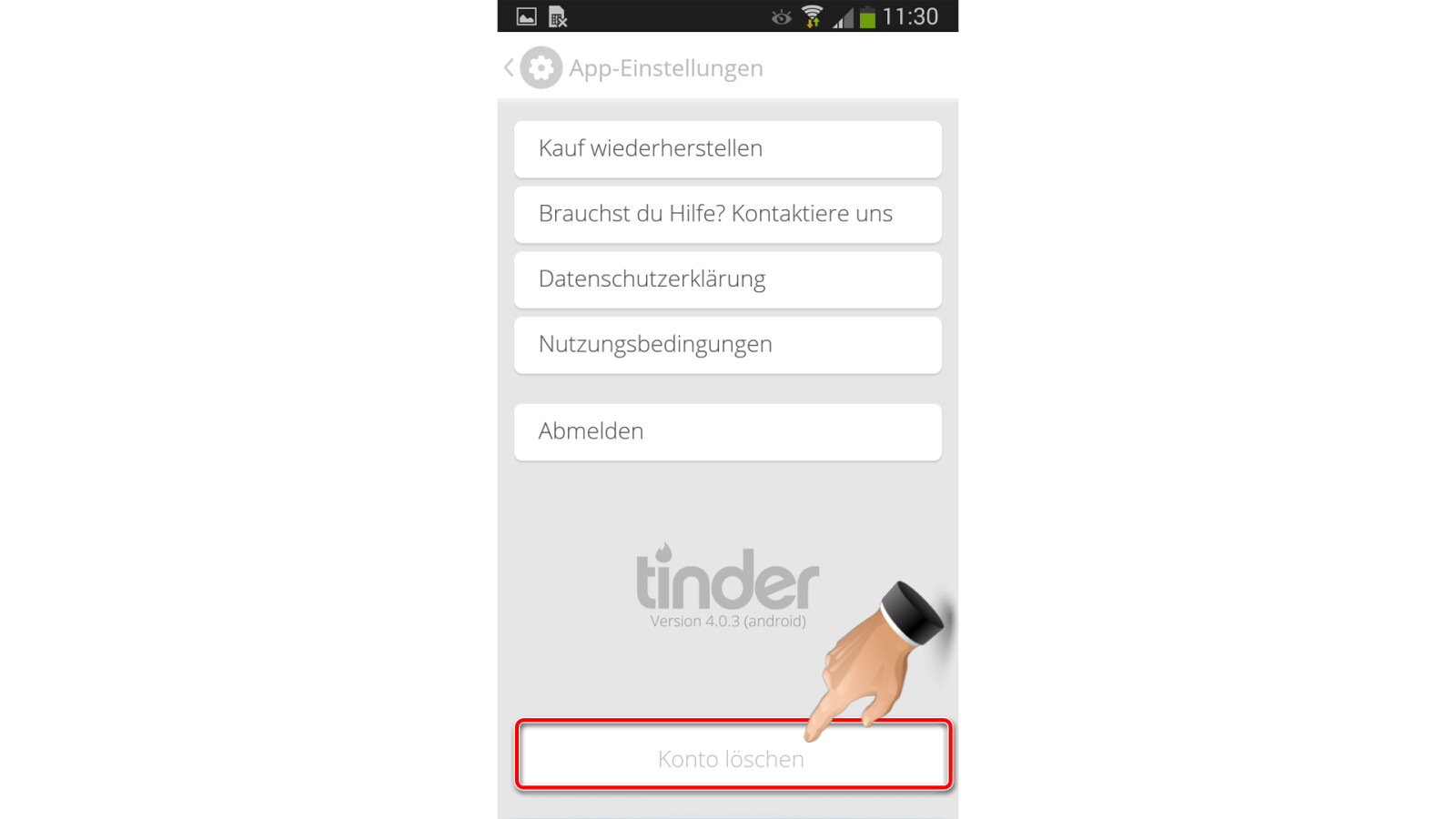 TinderKonto auf dem AndroidSmartphone entfernen NETZWELT