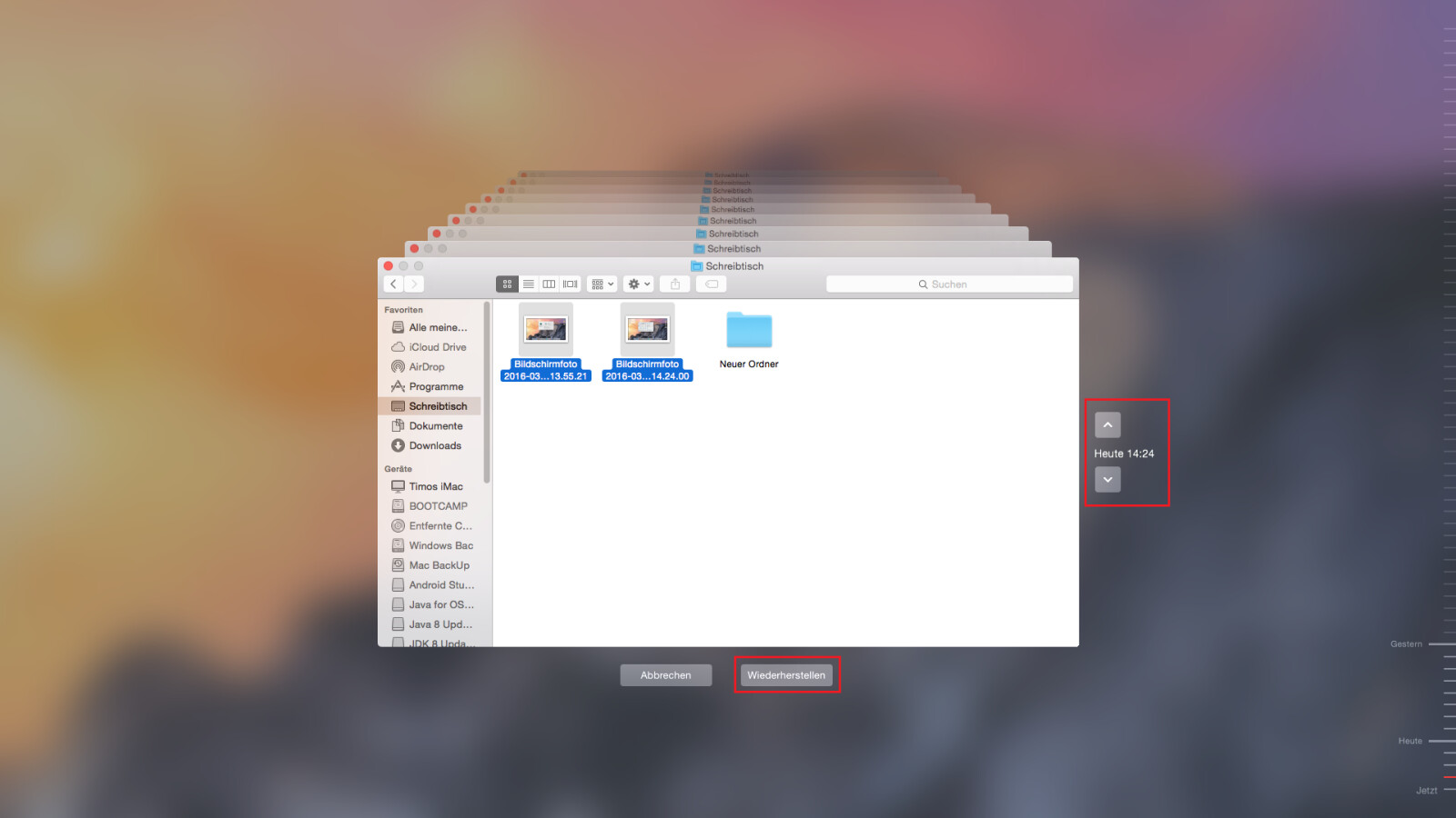 MacBackup mit der Time Machine OS X sichern und wiederherstellen