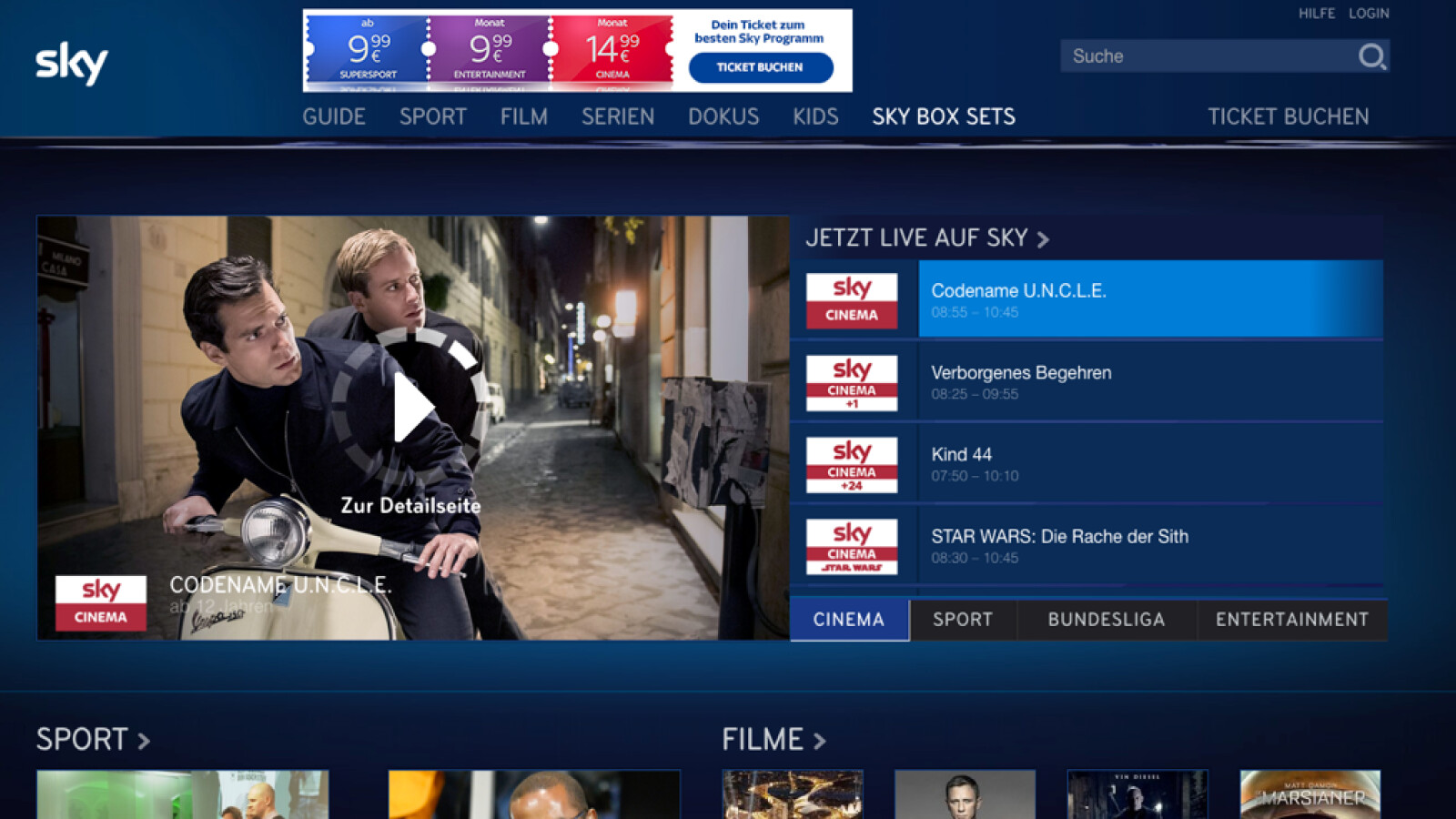 Sky Ticket Im Test Flexiblen Video Streaming Dienst Ausprobiert Netzwelt
