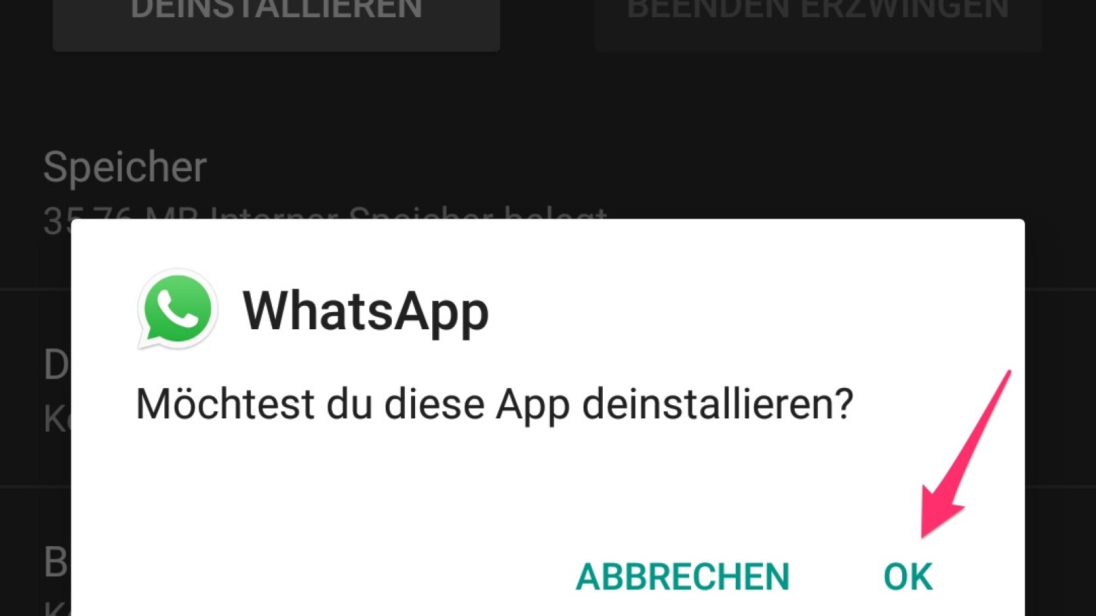 Man wenn was whatsapp deinstalliert passiert WhatsApp: Nutzerdaten