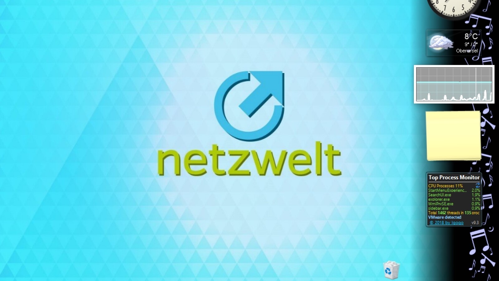 Windows 10 So aktiviert ihr die Sidebar für Gadgets NETZWELT