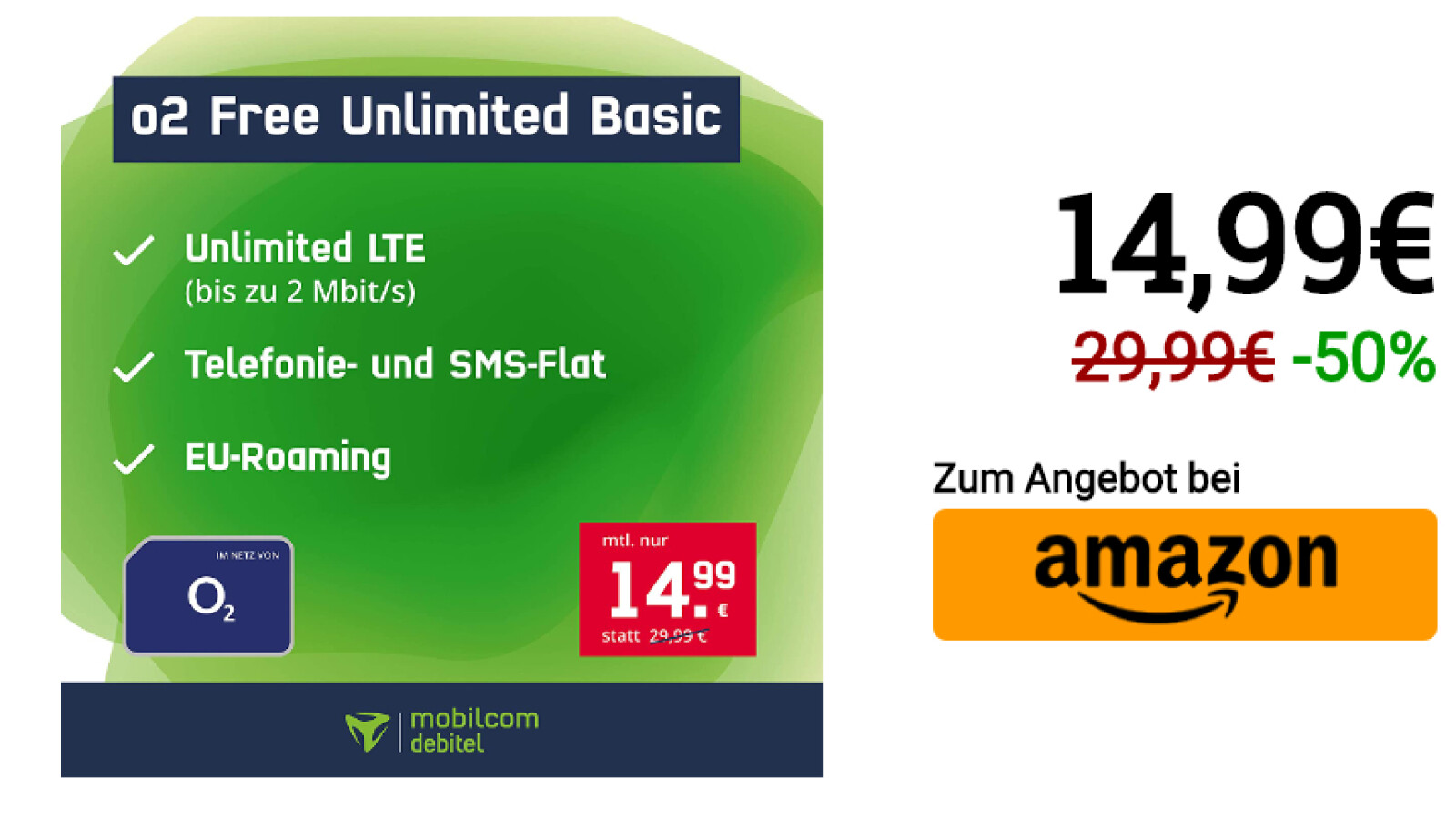 AmazonAngebot HandyVertrag mit unbegrenztem Datenvolumen für 15 Euro NETZWELT