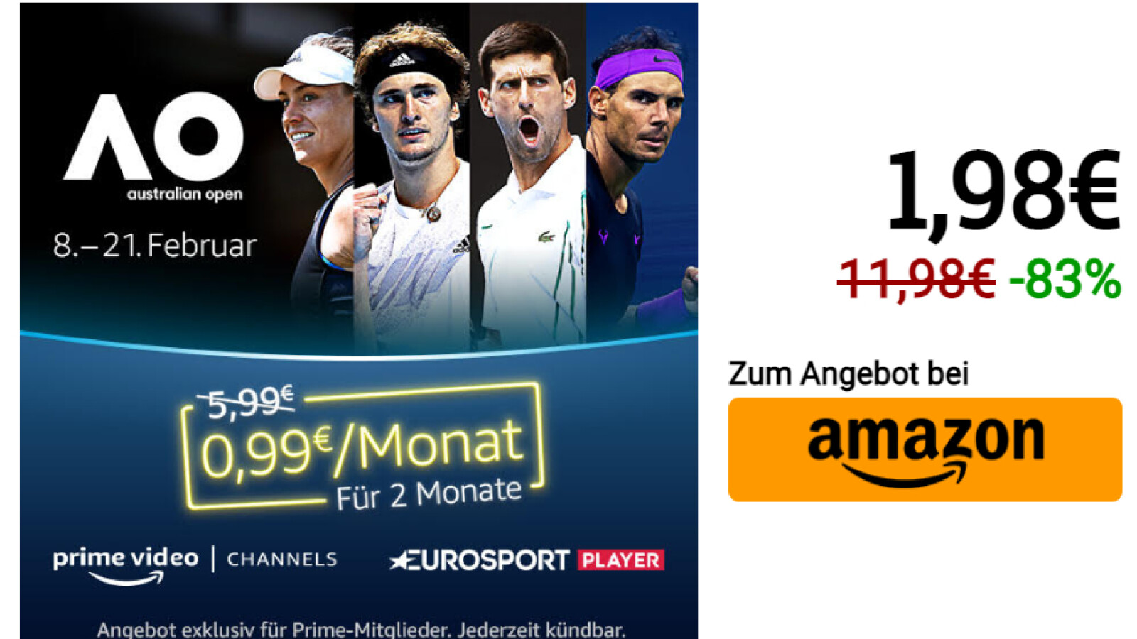 Amazon Prime: Eurosport Player kurzzeitig für nur 0,99 ...