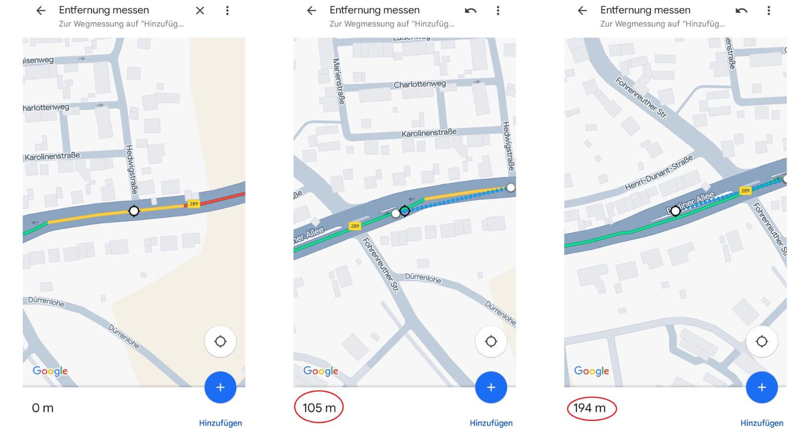 entfernung messen mit google maps