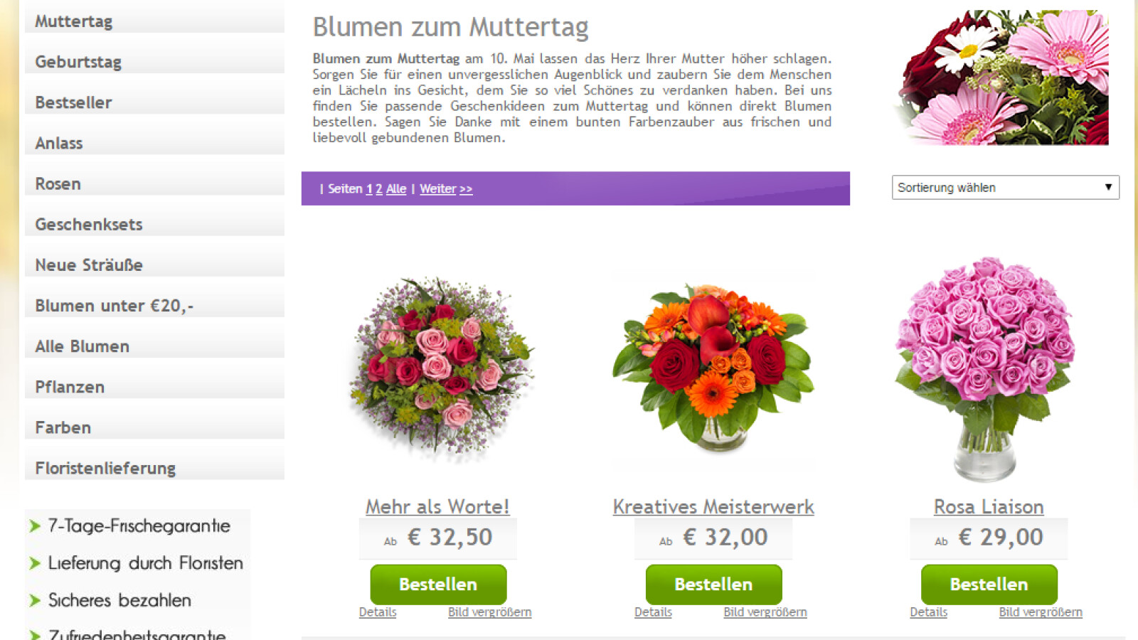 Deadlines für die Onlineblumenhändler zum Muttertag NETZWELT