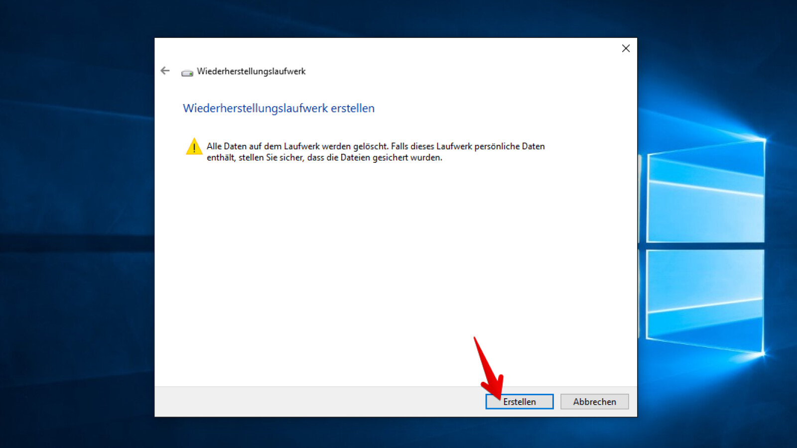 Windows 10: Erstellen Eines Wiederherstellungslaufwerks - So Geht’s ...