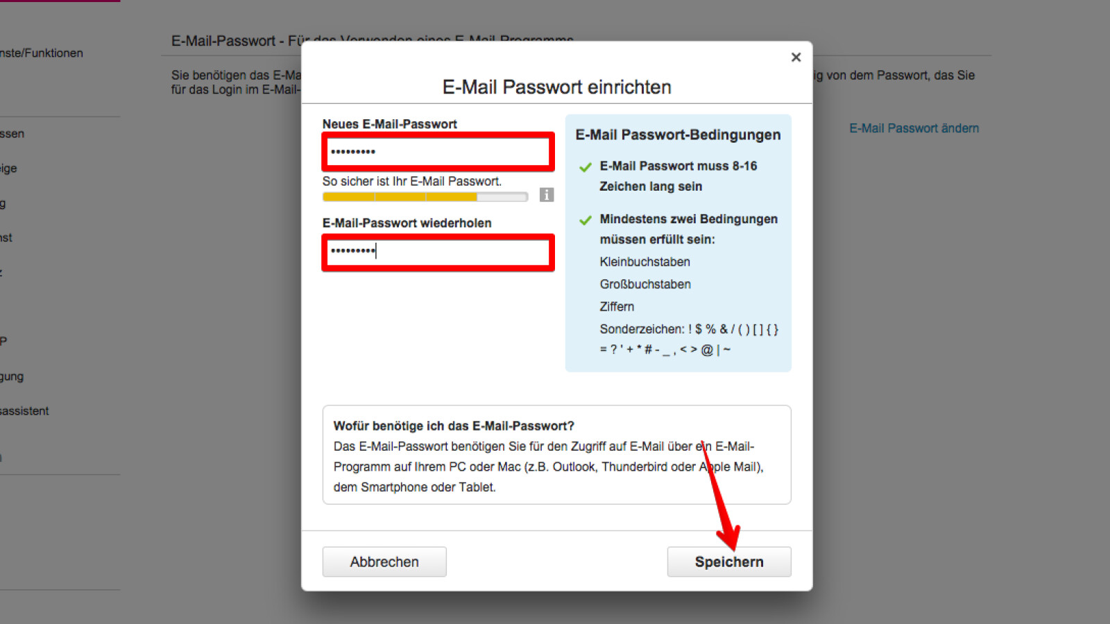 EMailPasswort für EMailAdressen von einrichten NETZWELT