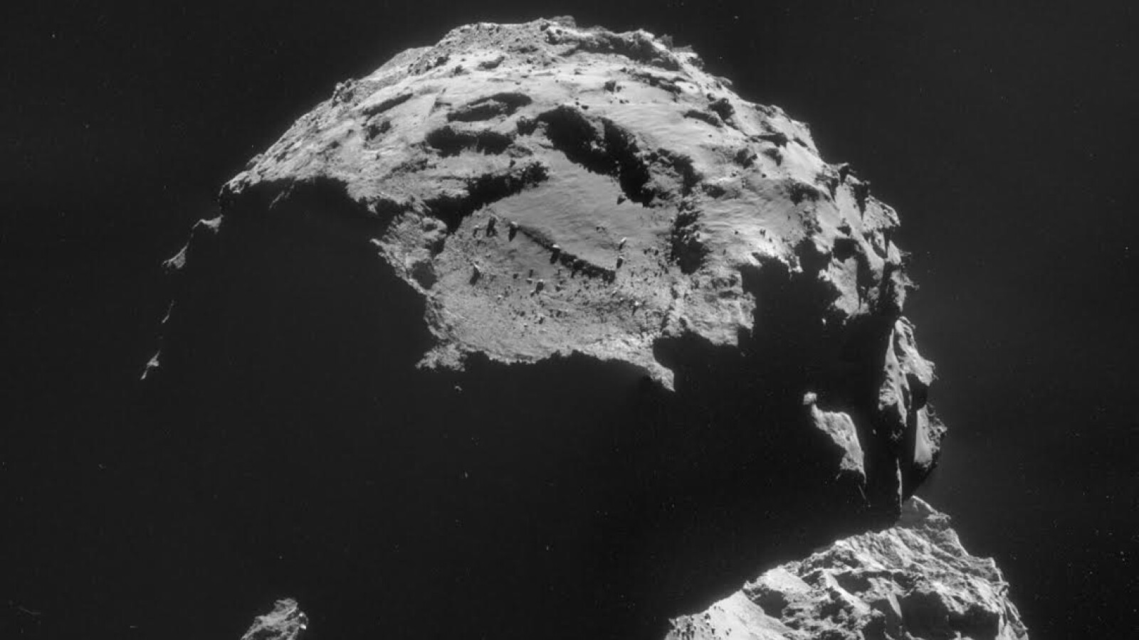 Anfang August erreichte die Raumsonde Rosetta nach zehn Jahren Flugzeit den Kometen 67P/Churyumov-Gerasimenko. (Bild: ESA)