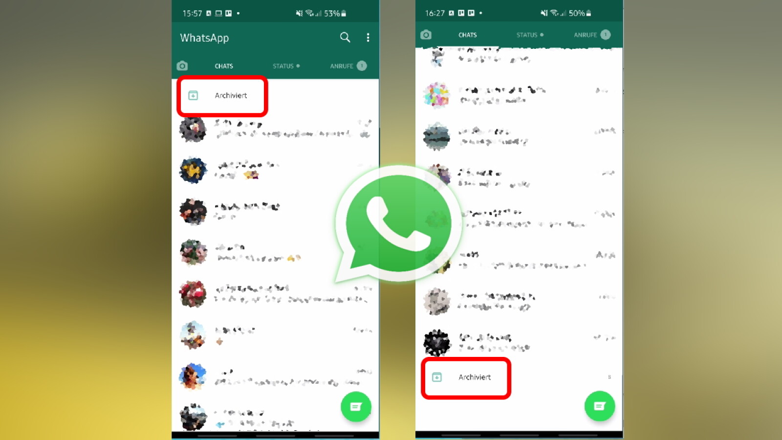 Bei iphone whatsapp löschen chats archivierte WhatsApp Archivierte