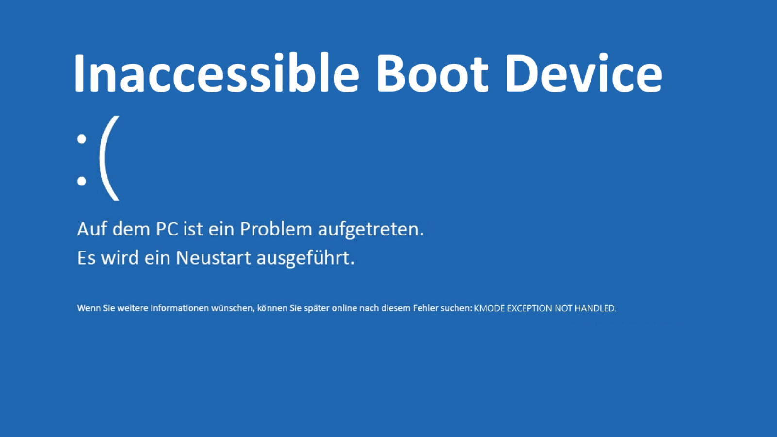 inaccessible boot device คือ key