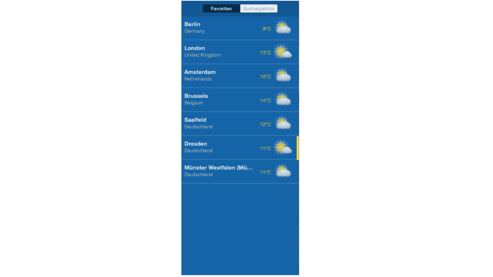 WeatherPro für Mac Eindrücke der WetterApp für den Schreibtisch