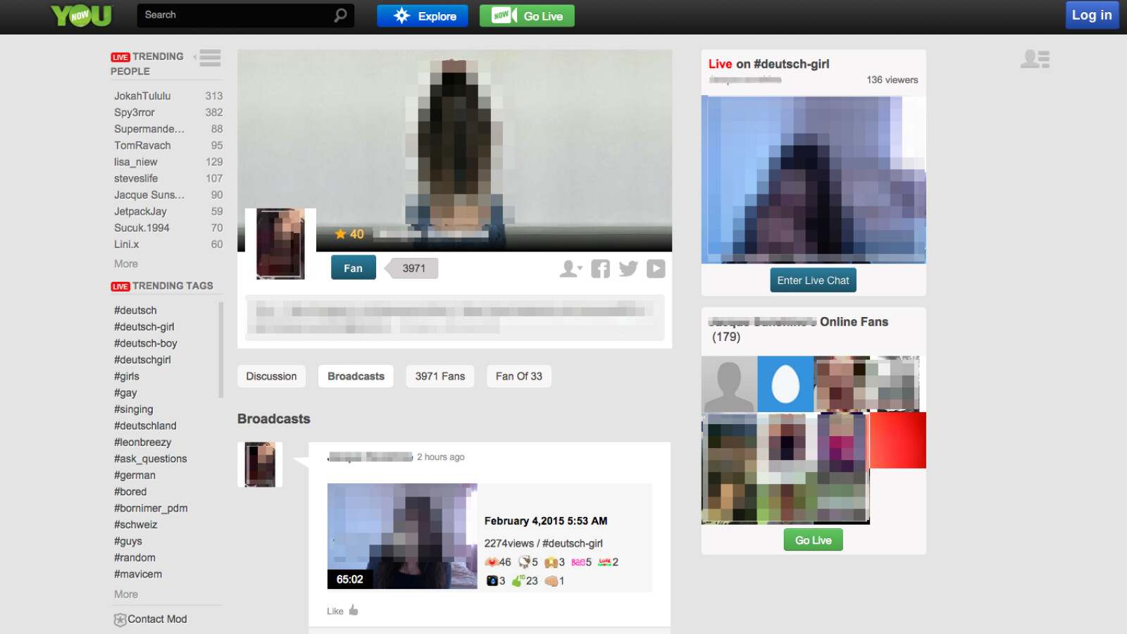 YouNow so sieht die Webseite der StreamingPlattform aus NETZWELT