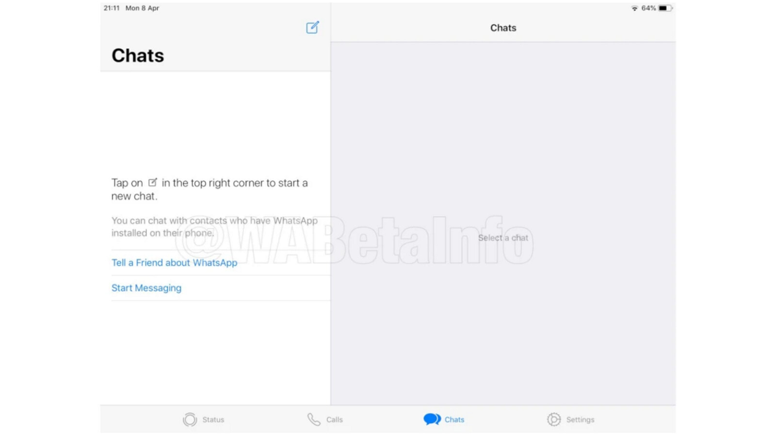 WhatsApp: Screenshot shows iPad app |  NETWORLD