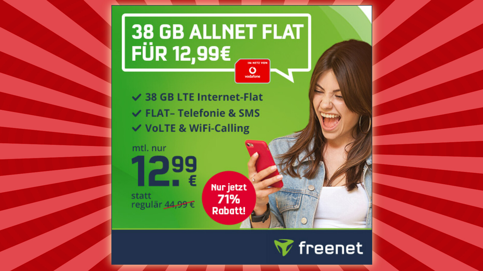 Vodafone-Allnet-Flat mit 38 GB für 12,99 Euro: letzte Chance auf Tarif-Kracher von Freenet - Vimarsana News