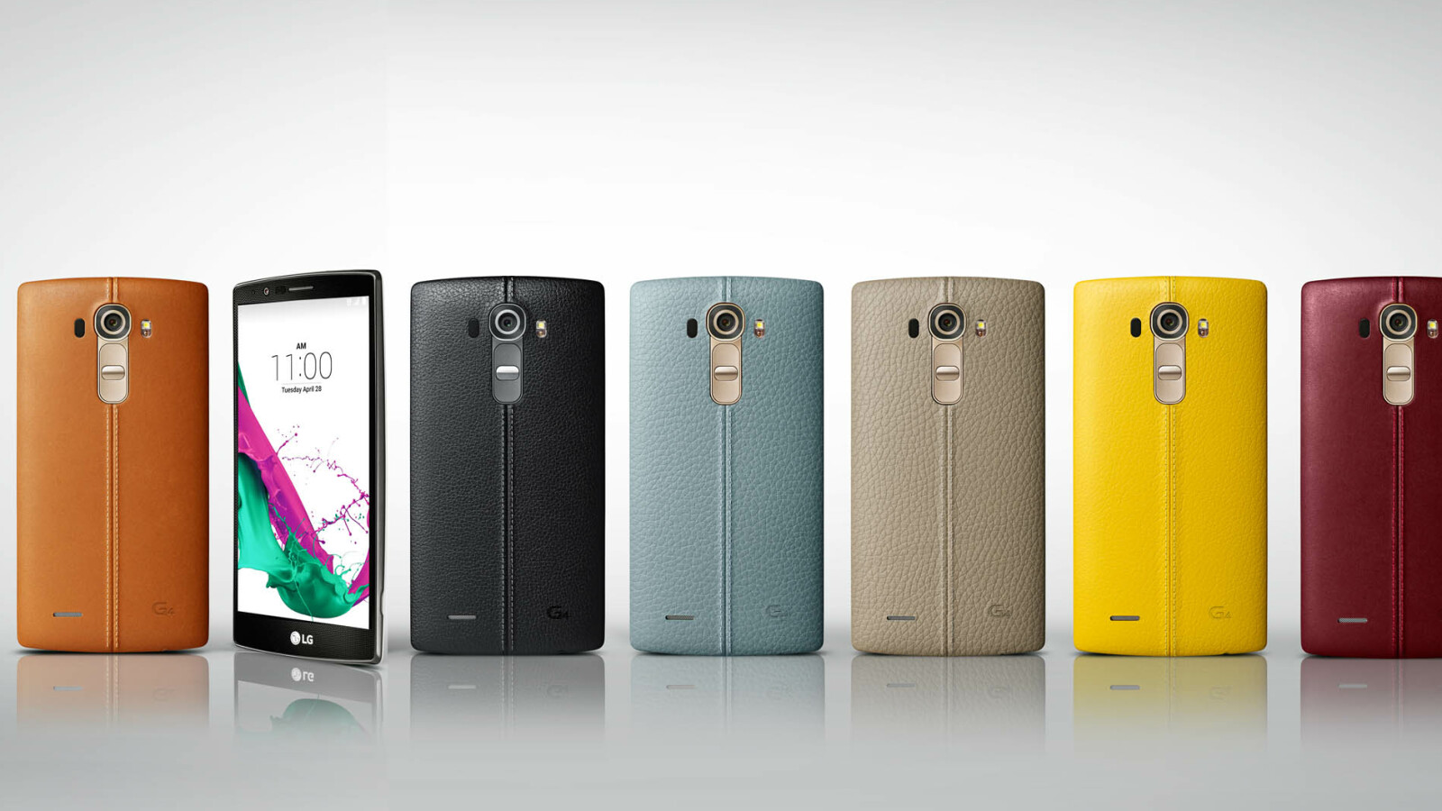 Das LG G4 gibt es mit Ledercover in verschiedenen Farben.