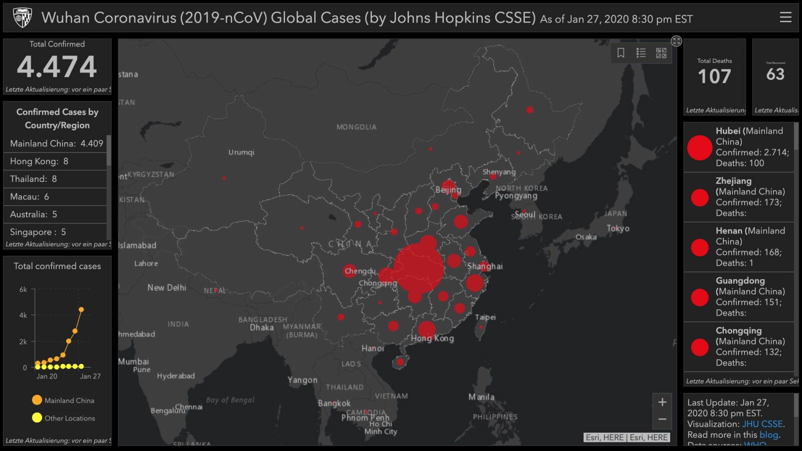 Coronavirus: Diese Live-Karte zeigt die Verbreitung in Echtzeit - NETZWELT