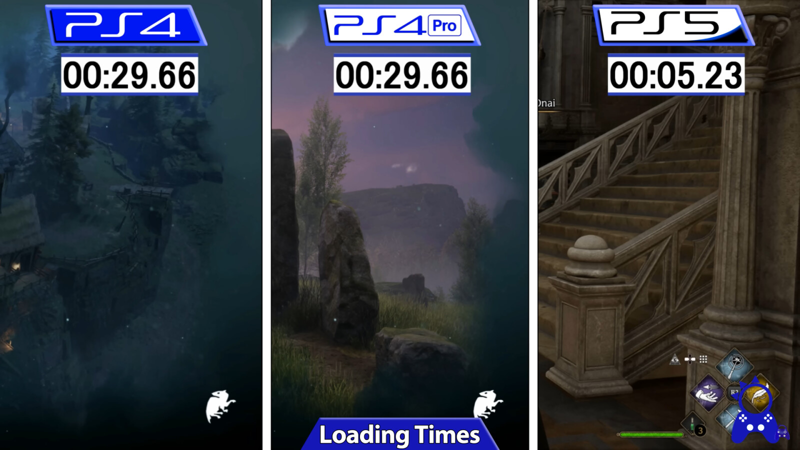 Comparativa gráfica de Hogwarts Legacy en PS4, PS4 Pro y PS5, así