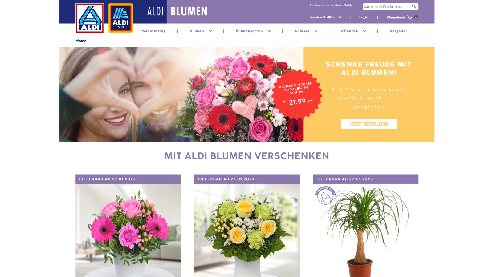 Einblick Aldi Blumen NETZWELT