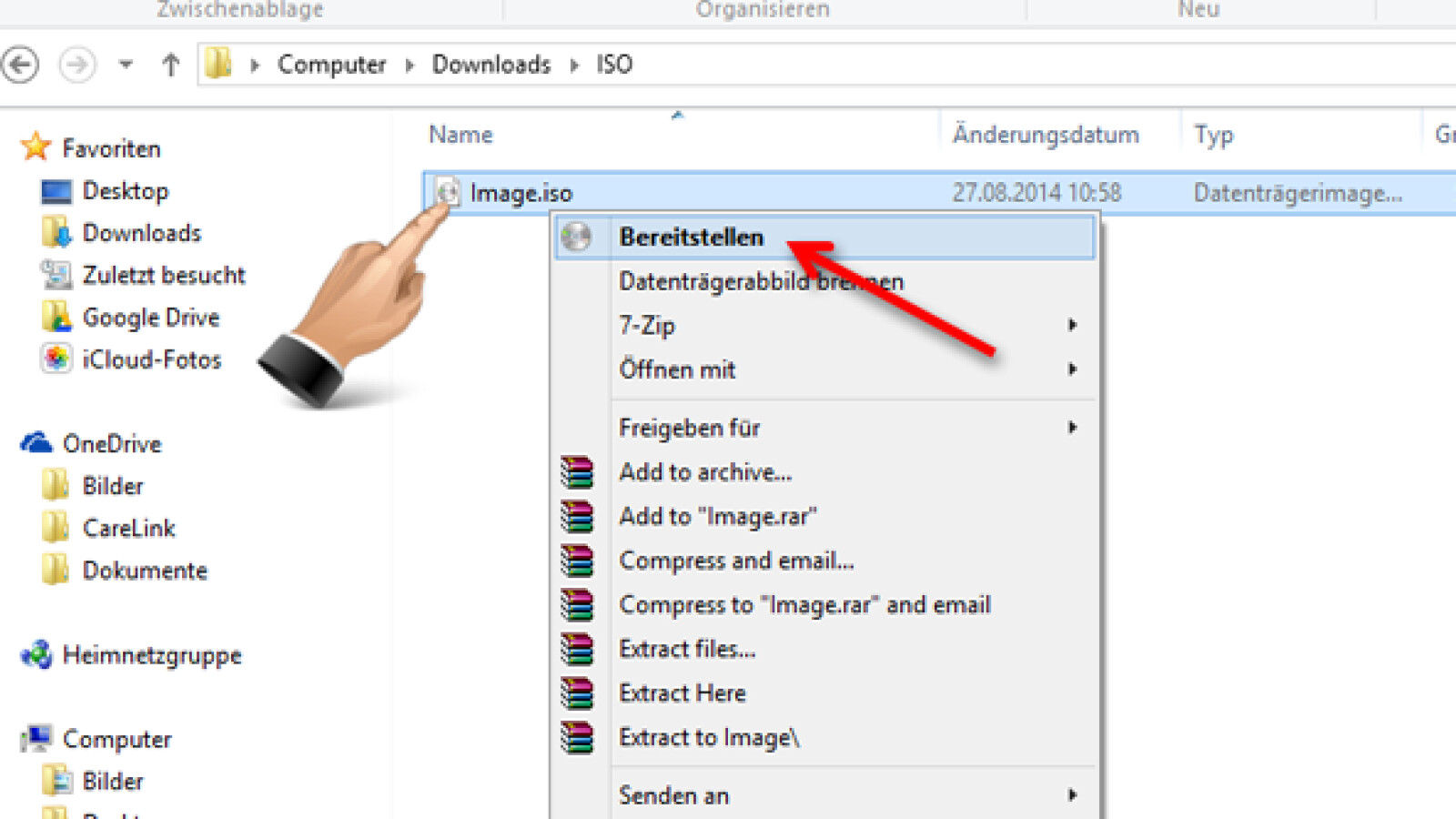 Windows 8 ISOAbbild ohne Zusatzsoftware einbinden NETZWELT
