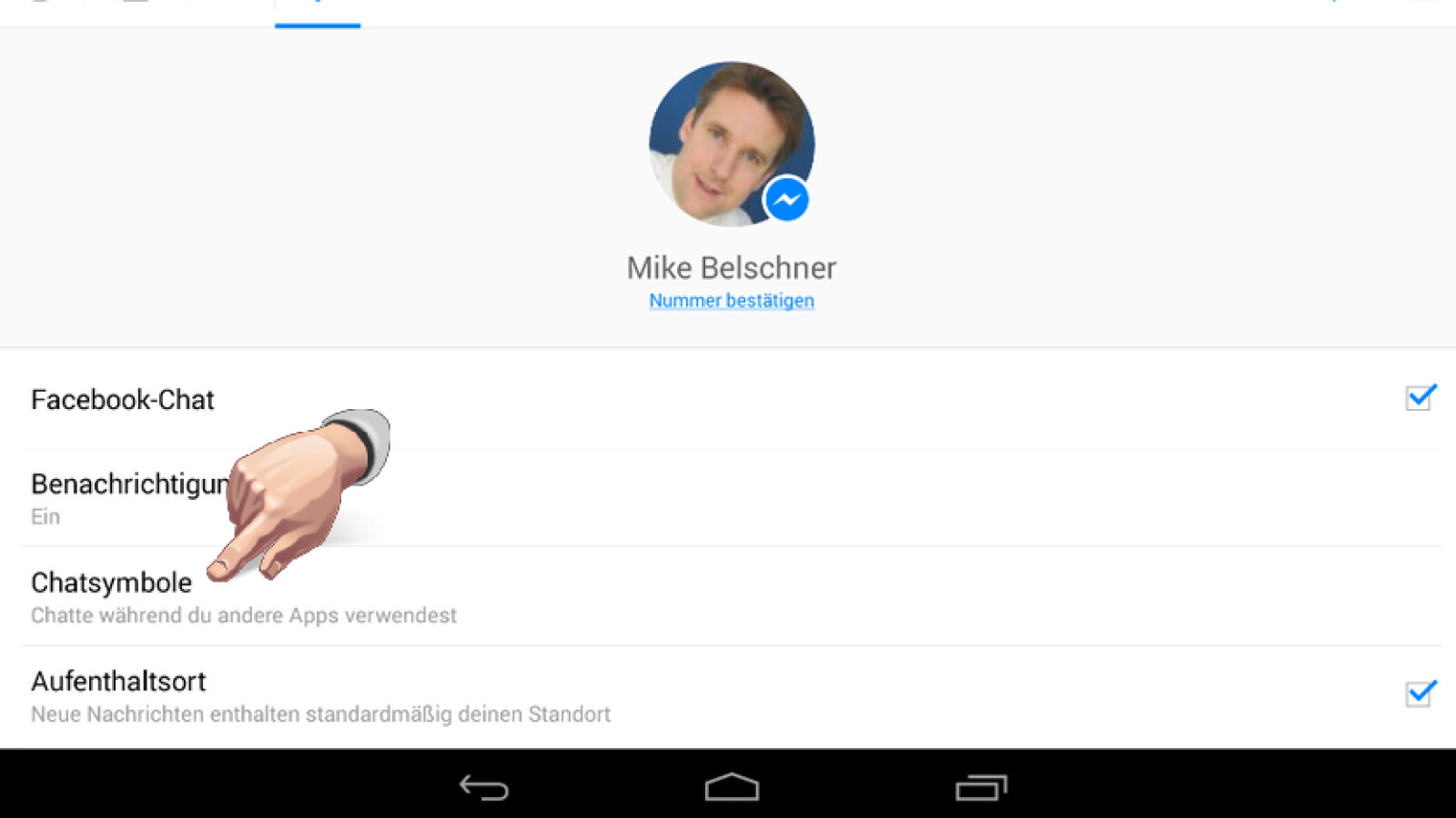 Was Bedeuten Die Häkchen Bei Facebook Messenger Chatsymbole des Facebook Messengers in Vollbild-Apps ausschalten | NETZWELT