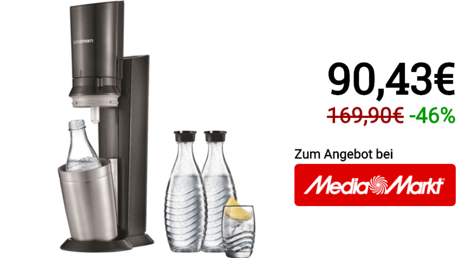SodaStream Crystal 2.0 mit 3 Glaskaraffen Media Markt mit TopAngebot NETZWELT