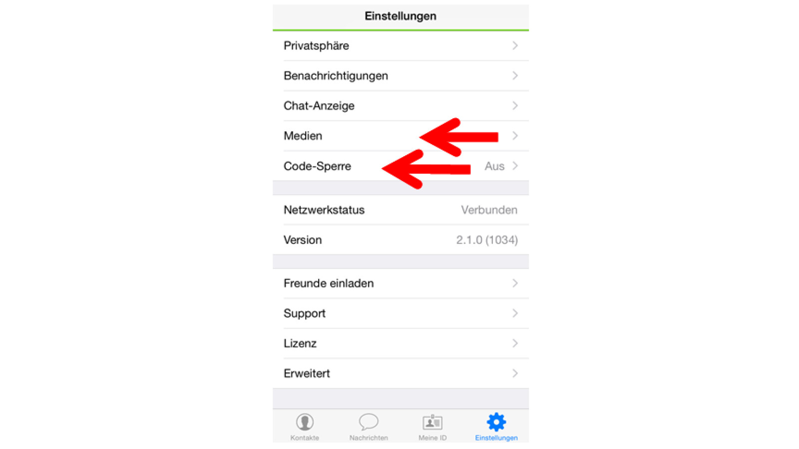 Erweiterte Einstellungen mit Backup und PrivatsphäreSettings NETZWELT