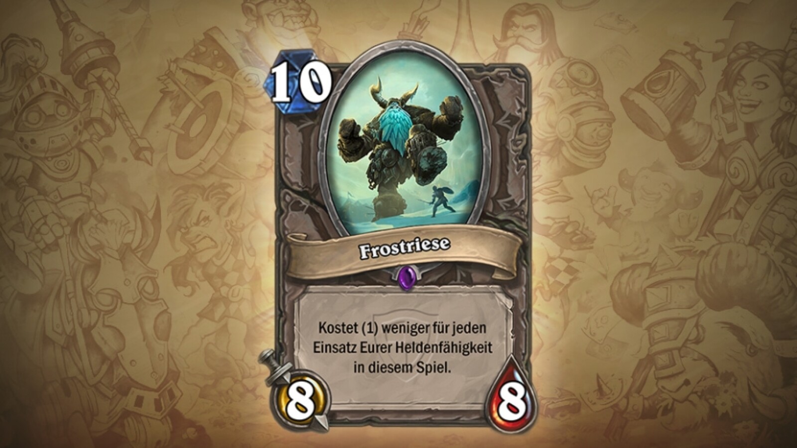 Das Große Turnier ist kein "Kinderspiel". Mächtige Karten wie die des Frostriesen gibt es in der Erweiterung von Hearthstone.