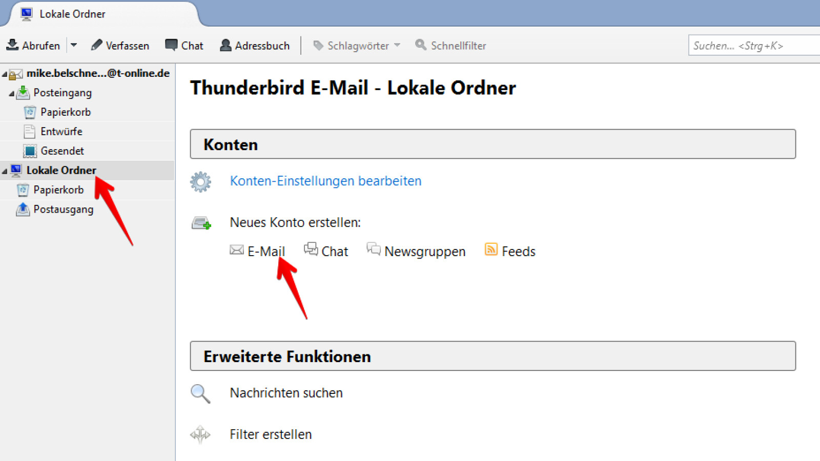 EMailAdresse von in Thunderbird einrichten NETZWELT