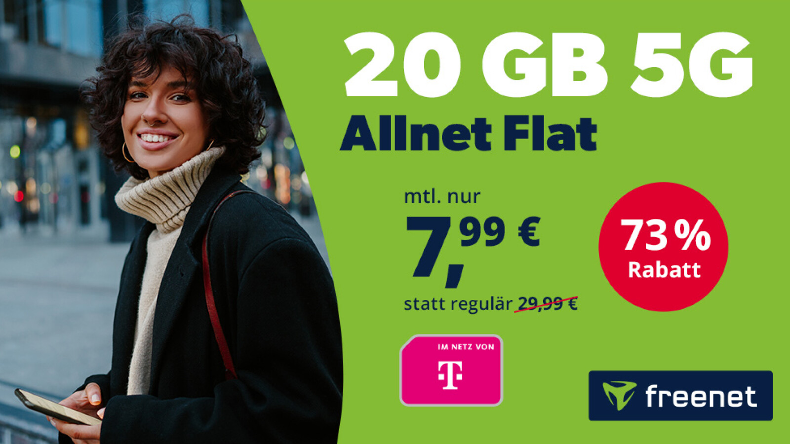 Telekom-Netz, 20 GB Daten, 5G-Technologie: Der 8-Euro-Deal bei freenet setzt einen neuen Benchmark