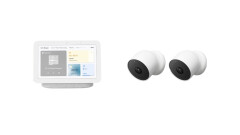 Google Nest Cam (mit Akku) 2er-Pack + kostenloser Google Nest Hub (2. Generation) bei tink
