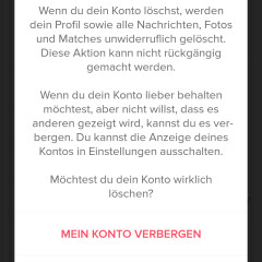 Neu profil löschen