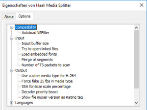 haali media splitter desinstalar
