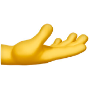 Emoji palm up hands