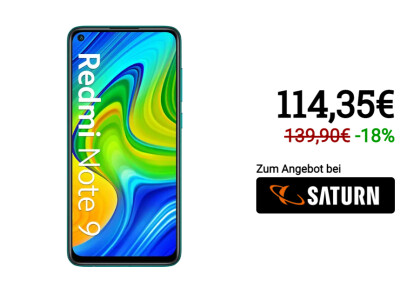 Xiaomi Redmi Note 9 |  64 Gigabyte Memory