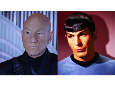 Jean Luc Picard and Spock