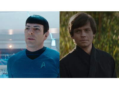 Zachary Quinto as Spock and Luke Skywalker in The Book of Boba Fett