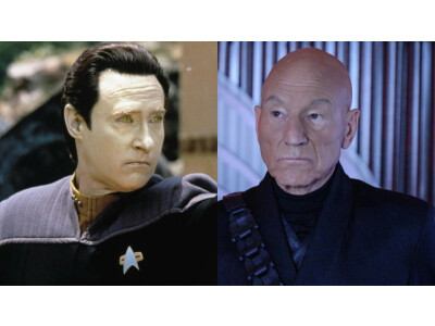 Data and Picard in Star Trek
