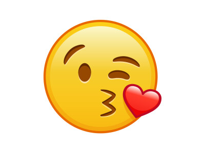 This emoji can be used as a symbol of a goodnight kiss.
