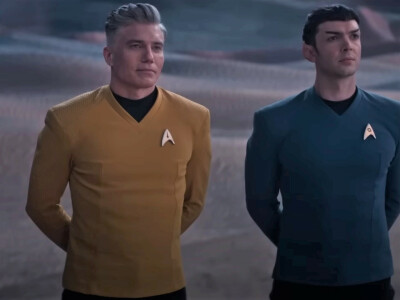 Star Trek Strange New Worlds Staffel 2: Im Trailer sehen wir La'an (Christina Chong), Captain Pike (Anson Mount) und Spock (Ethan Peck) auf einer Außenmission.