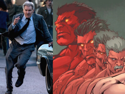 Marvel: Harrison Ford (aquí en "Indiana Jones y la llamada del destino";  izquierda) reemplaza a William Hurt y se convierte en Thaddeus "rayo" Ross alias Red Hulk.