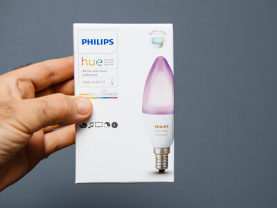 The Philips Hue bulb with White and Color Ambiance lighting.