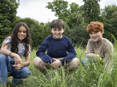 Sie spielen Hermine, Harry und Ron: von links Arabella Stanton, Dominic McLaughlin und Alastair Stout.