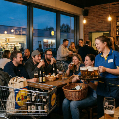 Prost bei Lidl: Warum der Discounter jetzt seine erste eigene Kneipe eröffnet