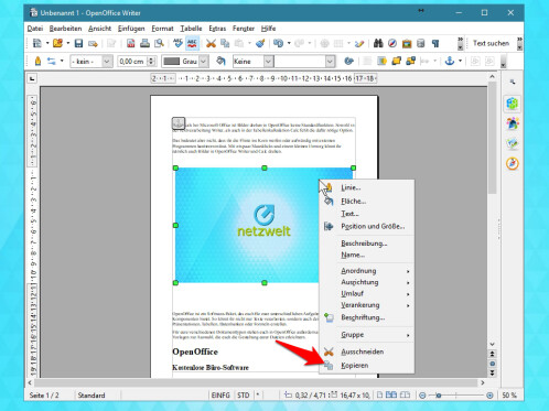 OpenOffice: Bild drehen - So geht´s - NETZWELT