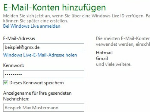 gmx hotmail erstellen