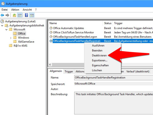 microsoft office background task handler