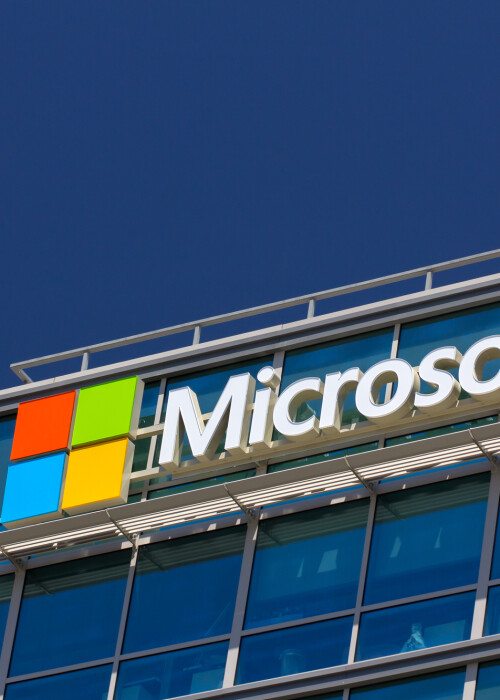 Casa del logotipo de Microsoft 