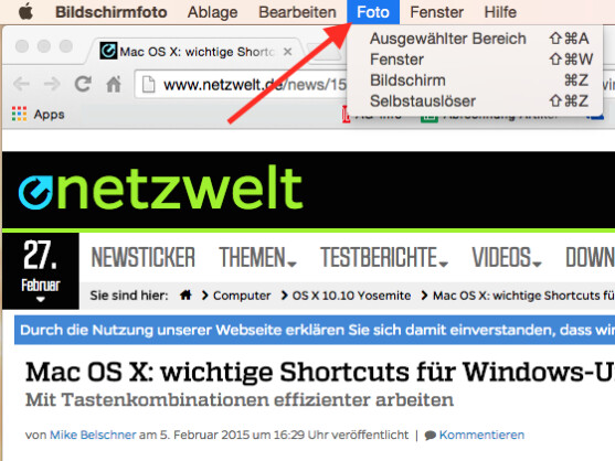 MAC OS X: Screenshots mit Bordmitteln erstellen - NETZWELT