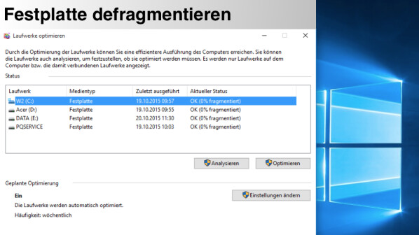Windows Defragmentierung Vista